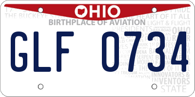 OH license plate GLF0734