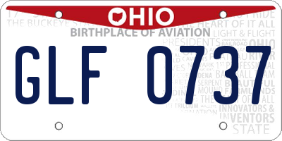 OH license plate GLF0737