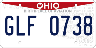 OH license plate GLF0738