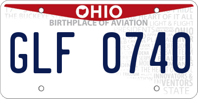 OH license plate GLF0740