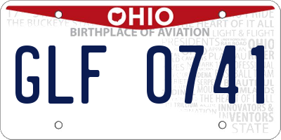 OH license plate GLF0741