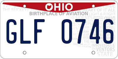 OH license plate GLF0746