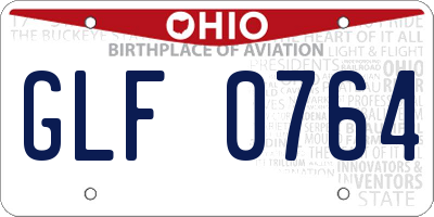 OH license plate GLF0764