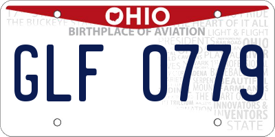 OH license plate GLF0779
