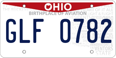 OH license plate GLF0782