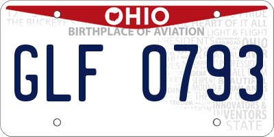 OH license plate GLF0793