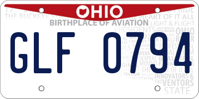 OH license plate GLF0794