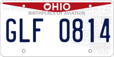 OH license plate GLF0814