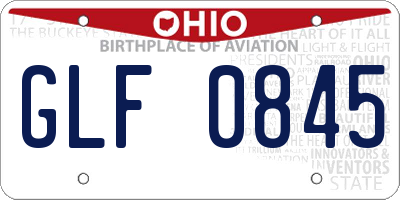 OH license plate GLF0845