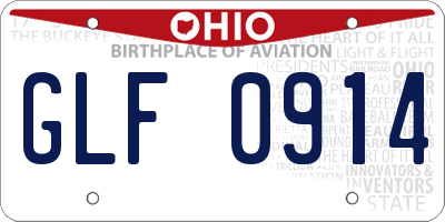 OH license plate GLF0914
