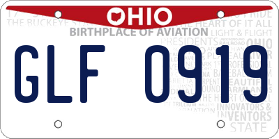 OH license plate GLF0919