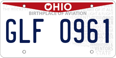 OH license plate GLF0961