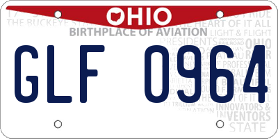 OH license plate GLF0964