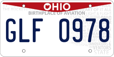 OH license plate GLF0978