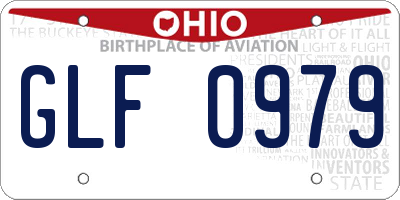 OH license plate GLF0979