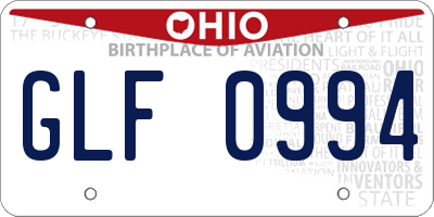 OH license plate GLF0994