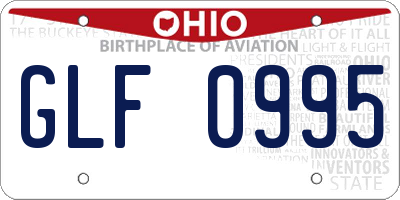 OH license plate GLF0995