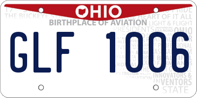OH license plate GLF1006