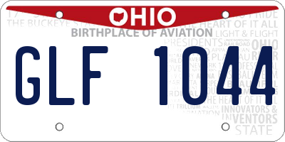 OH license plate GLF1044