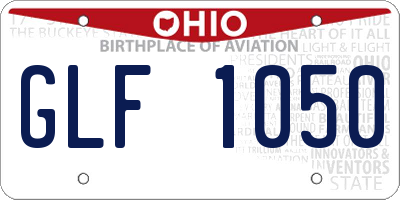 OH license plate GLF1050