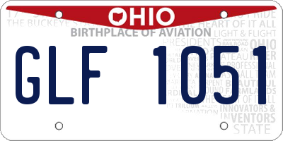 OH license plate GLF1051