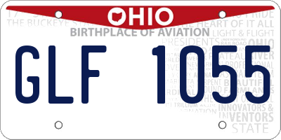 OH license plate GLF1055