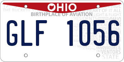 OH license plate GLF1056