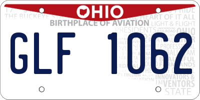 OH license plate GLF1062