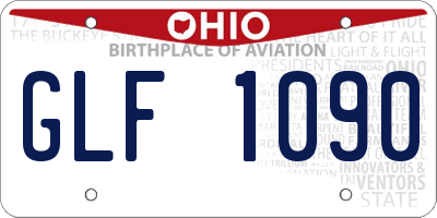 OH license plate GLF1090