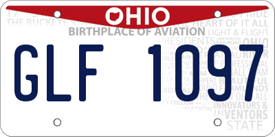 OH license plate GLF1097