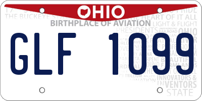 OH license plate GLF1099