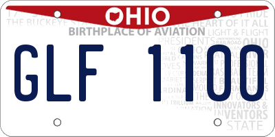 OH license plate GLF1100