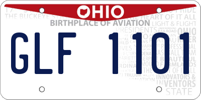 OH license plate GLF1101