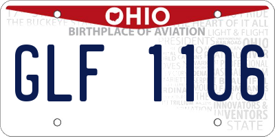 OH license plate GLF1106