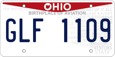 OH license plate GLF1109