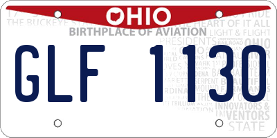 OH license plate GLF1130