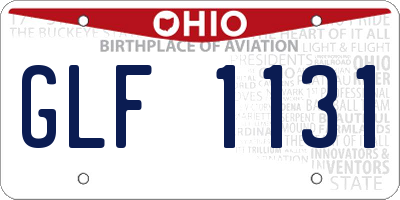 OH license plate GLF1131