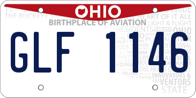 OH license plate GLF1146