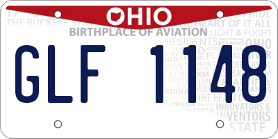 OH license plate GLF1148