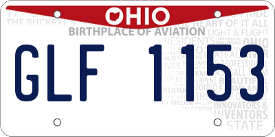 OH license plate GLF1153