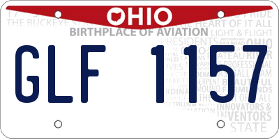 OH license plate GLF1157