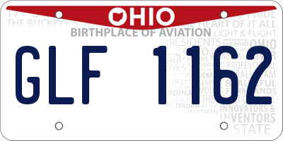 OH license plate GLF1162