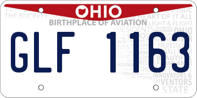OH license plate GLF1163