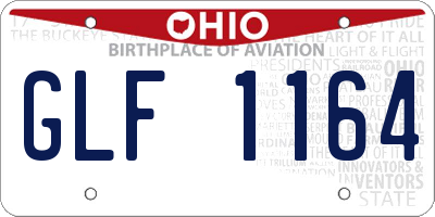 OH license plate GLF1164