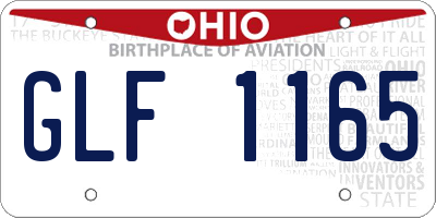 OH license plate GLF1165