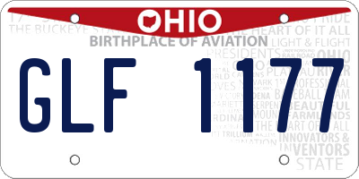OH license plate GLF1177