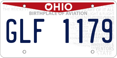 OH license plate GLF1179