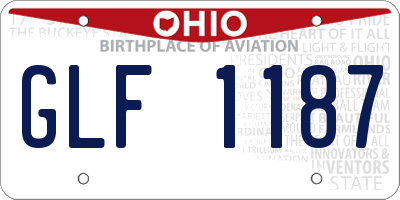 OH license plate GLF1187