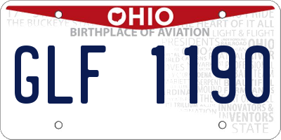OH license plate GLF1190