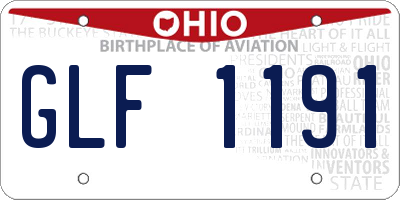 OH license plate GLF1191